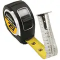 Johnson Tape Measure: 16 ft Blade Lg, 1 in Blade Wd, in/ft, Closed, Steel