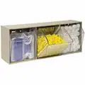 Akro-Mils Tip Out Bin, Number of Drawers or Bins 3, Outside Height 9-7/16", Outside Length 7-7/8"