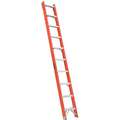 Louisville 10 ft. Fiberglass Straight Ladder with 300 lb. Load Capacity, Steps
