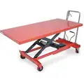 Mobile Manual Lift, Manual Push Scissor Lift Table, 1000 lb. Load Capacity, Lifting Height Max. 35-1