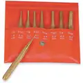 Mitutoyo Drive Pin Punch Set: 1/16 in_5/16 in Tip Size, 4 in Overall Lg, 8 Pieces, 1/16 to 5/16 in, SAE
