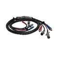 Tectran 4 in 1 ABS Air and Power Cord Assembly, 15 ft., Metal Plugs, Rubber Air Lines, Single Pole
