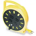 LumaPro 16 AWG, 25 ft. Hand Operated Extension Cord Reel; Yellow Reel Color