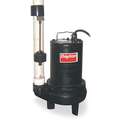 1 HP Automatic Submersible Sewage Pump, 200 to 230 Voltage, 165 GPM of Water @ 15 Ft. of Head