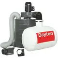 Dayton Dust Collector: Two Stage Portable, 600 cfm Max. Flow (CFM), 1.51 to 7.1, 3/4 Hp, 7.5 A