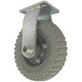 Light Duty, Rigid Plate Caster with Pneumatic Wheels; 200 lb. Load Rating, 6-1/8" Wheel Dia.