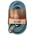Imperial 100 ft., Heavy Duty All-Weather Extension Cord, 300 V, 12/3, Blue, Lighted End