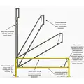 Ps Doors Single Opening Loading Dock Safety Gate, 43.32" Gate Height, 9 to 11 ft. Opening Width, Manual