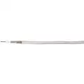 Carol Coaxial Cable, 1000 ft. Length, 18 AWG Conductor Size, White, PVC Jacket Material