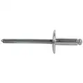Imperial Large Flange Rivet 1/4" Diameter, Steel Body/Steel Mandrel, Grip Range 0.625-0.75", 100 PK