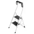 Hailo 2-Step, Steel Folding Step with 330 lb. Load Capacity, White