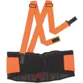 Elastic Back Support with Stay, 8" Width, M, Hi-Visibility Orange
