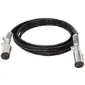 Phillips 12 ft. Vertical Dual Pole Liftgate Cord, Straight, 4 AWG, Metal Plugs, Black