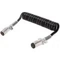 Phillips 15 ft. Vertical Dual Pole Liftgate Cord, Coiled, 4 AWG, Metal Plugs, Black