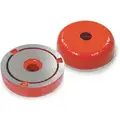 Shallow Pot Magnet, Alnico 5, 7 lb. Max. Pull, 0.313" Thickness