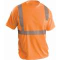 Occunomix T-Shirt: ANSI Class 2, XL, Orange, U, Short, T-Shirt Shirt, Polyester, 1 Pockets, Pullover