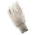 Canvas Gloves, L, Lightweight, Cotton/Polyester, Uncoated Glove Coating Material, 1 PR