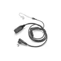 Earphone Connection Short Tube Lapel Microphone: 1 Wires, Black, 28 in Cord Lg