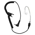 Earphone Connection Short Tube Listen Only Earpiece: 1 Wires, Black, 14 in Cord Lg