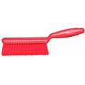 Bench Brush: Polypropylene Bristles, Polypropylene Handle, 6 3/4 in Brush Lg, Red, Soft