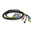Tectran 4 in 1 ABS Air and Power Cord Assembly 12 ft., Metal Plugs, Rubber Air Lines