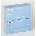 Glove Box Dispenser: 2 Boxes, Acrylic Plastic, Clear, Top Load