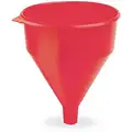 Funnel with Screen, Polyethylene, 6 qt. Total Capacity, 10-1/2" Height, 10-1/2" Length
