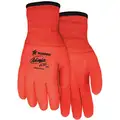 MCR Safety Cold Protection Gloves, Acrylic Lining, Elastic Cuff, Hi-Visibility Orange, M, PR 1