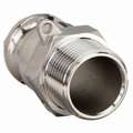 316 Stainless Steel Adapter, Coupling Type F, Male Adapter x MNPT Connection Type