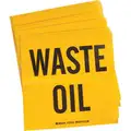 Waste Oil Label, Vinyl, Height: 6", Width: 6"