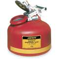 Safety Disposal Can, 2 gal., Corrosives, Flammables, Polyethylene, Red