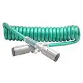 Imperial 12 ft. 7-Way ABS Cord Coiled, Green, Zinc Die-Cast Plugs