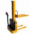 Big Joe Powered Fork-Over Stacker: 2,200 lb Load Capacity, 45 in x 6 3/4 in, 1 in to 5 ft. 2 in