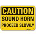 Lyle Recycled Aluminum Fork Lift Traffic Sign with Caution Header, 10" H x 14" W