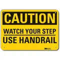 Lyle Recycled Aluminum Watch Your Step Sign with Caution Header, 10" H x 14" W