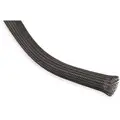 Braided Sleeving: 1/4 in Inside Dia, Expandable, For 0.438 in Max Bundle Dia, 100 ft Lg, PET, Black