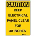 Lyle  Electrical Panel Caution Reflective Label: Reflective Sheeting, Adhesive Sign Mounting, Caution