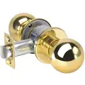 Yale Medium Duty, Bright Brass, 4600 Ball Knob Lockset; Function: Passage