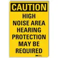 Lyle  Hearing  Caution Reflective Label: Reflective Sheeting, Adhesive Sign Mounting, Engineer Grade
