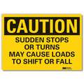 VinylVehicle or Driver Safety Sign with Caution Header, 10" H x 14" W