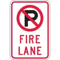 Fire Lane Parking Sign, Sign Legend Fire Lane, MUTCD Code R7-2, 18" x 12 in