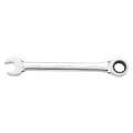 Westward Ratcheting Wrench, Alloy Steel, Chrome, 11/16" Head Size, 8-7/8"Overall Length