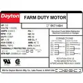 Dayton 1/2 HP High Torque Farm Duty Motor,Capacitor-Start,1725 Nameplate RPM,115/230 Voltage,Frame 56