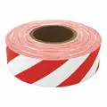 Presco Products Co. PVC Flagging Tape; 300 ft. L x 1-3/8" W, 2 mil Thick, Red / White