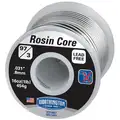 Worthington Rosin Core Solder, Dia 0.031", 1lb