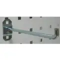Steel Single Rod Pegboard Hook, Screw In Mounting Type, Silver, Finish: Bright Zinc