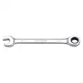 Westward 13mm, Ratcheting Combination Wrench, Metric, Full Polish Finish, Number of Points: 12