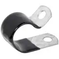 1/2" Dia. Cushioned Cable Clamp, Steel, Black, 1/2" Width, PK50