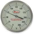 Dwyer Instruments GBTB52551 Dial Thermometer; 5 in. Dial, 0 deg. F to 250 deg. F, 2-1/2 in. Stem Length
