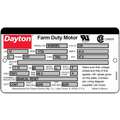 Dayton 10 HP Extra High Torque Farm Duty Motor,Capacitor-Start/Run,1735 Nameplate RPM,230 Voltage